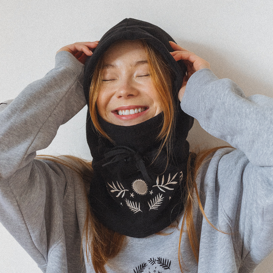 Rise and Shine Embroidered Recycled Fleece Hood