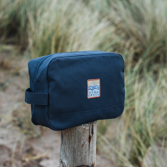Road Trip Essentials Recycled Wash Bag - Navy