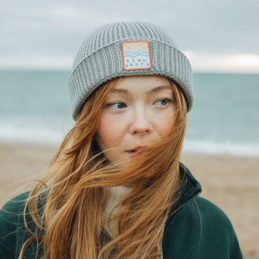 Road Trip Recycled Beanie - Light Grey
